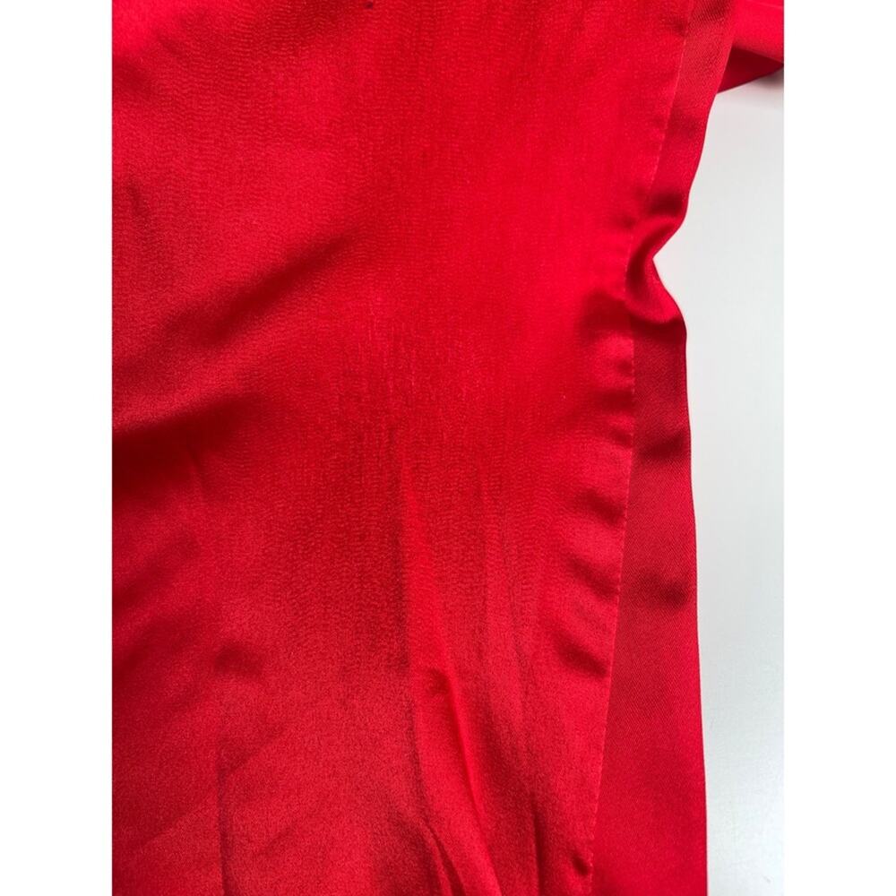 SAU LEE Esther Strapless Bow Cutout Red Satin Pencil Maxi Dress Size 8 - Picture 6 of 14